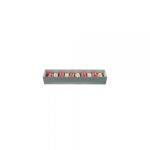 Luxury White Macaron Box With Clear Sleeve